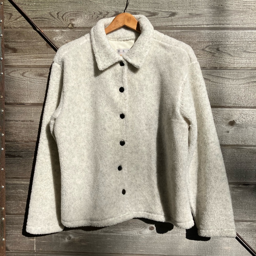 Vintage Fleece jacket, light gray, medium